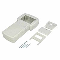 194-7492 RS PRO Grey ABS Hand Held Enclosure, Integral Battery Compartment, Display Window, IP54, 210 x 110 x 41mm