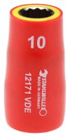 2380010 STAHLWILLE 3/8 in Drive 10mm Insulated Standard Socket, 12 point, VDE/1000V, 45 mm Overall Length