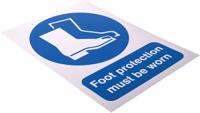 763-2005 RS PRO Vinyl Mandatory Foot Protection Sign With English Text