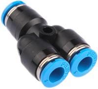qsy-6 Festo QSY Series Y Tube-to-Tube Adaptor, Push In 6 mm to Push In 6 mm, Tube-to-Tube Connection Style, 153149