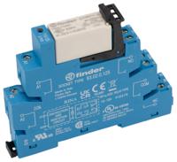 385201250060 Finder 38 Series Interface Relay Module, DIN Rail Mount, 125V ac/dc Coil, DPDT, 2-Pole, 8/15A Load