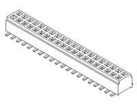 clm-105-02-l-d Samtec CLM Series Straight Surface Mount PCB Socket, 10-Contact, 2-Row, 1mm Pitch, Solder Termination