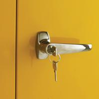 314-7641 RS PRO Yellow Steel Lockable 2 Door Hazardous Substance Cabinet, 712mm x 915mm x 459mm