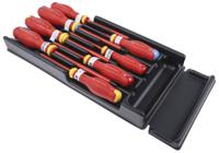 modat1ve Facom Phillips; Pozidriv; Slotted Insulated Screwdriver Set, 8-Piece