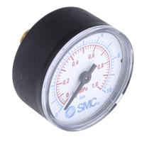 k4-10-50 SMC Analogue Pressure Gauge 10bar Back Entry 50mm Outside Diameter, With RS Calibration