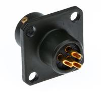 62gb-12e08-33pn Amphenol Limited, 62GB 3 Way Box Mount MIL Spec Circular Connector ReceptacleOlive, Pin Contacts,Shell Size 8, Bayonet