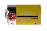 183-5716 RS PRO Lithium Thionyl Chloride 3.6V, 1/2 AA Battery