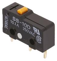 ss-5-2d Omron Pin Plunger Micro Switch, Through Hole Terminal, 5 A @ 125 V ac, SPST, IP40