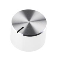 499-983 RS PRO 18mm Silver Potentiometer Knob for 4mm Shaft Splined