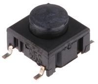 3esh9-080 MEC IP67 Black Button Tactile Switch, SPST 50 mA @ 24 V dc 2.9mm PCB