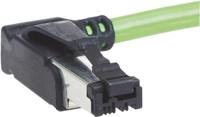 09470500023 HARTING, 0.5m Cat5, Green RJ45 to Male Unterminated, U/FTP Shielded, Terminated PVC Sheath
