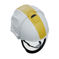 v1-bk-y Penta Visarc White Hard Hats with Chin Strap, Adjustable
