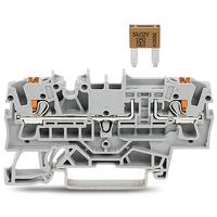 2202-1681 WAGO  TOPJOB S Series Grey, 2.5mm², 1-Level, Push In Termination, Fused, CSA