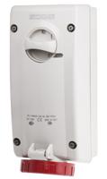 5611686 Scame Switchable IP67 Industrial Interlock Socket 3P+E, Earthing Position 6h, 16A, 415 V