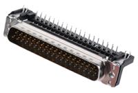 09654626812 HARTING 37 Way Right Angle Through Hole D-sub Connector Plug, 2.76mm Pitch, with 4-40 UNC Threaded Inserts, Boardlocks