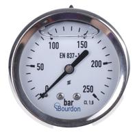 mit3-f22b35 Bourdon G 1/4 Analogue Pressure Gauge 250bar Back Entry 63mm Outside Diameter
