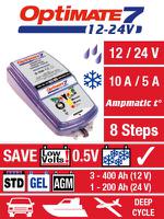 tm262 TecMate Optimate 7 Battery Charger For Lead Acid 12 V, 24 V 12V 10A with UK plug