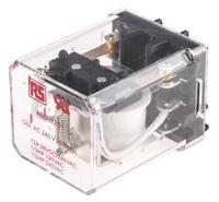 450-0201 RS PRO PCB Mount Power Relay, 240V ac Coil, 12A Switching Current, DPDT