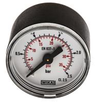 7833500 WIKA Analogue Pressure Gauge 2.5bar Back Entry 40mm Outside Diameter