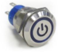av1911p324q04 TE Connectivity Illuminated Push Button Switch, Latching, Panel Mount, 19.2mm Cutout, SPST, Red LED, 250V ac, IP67
