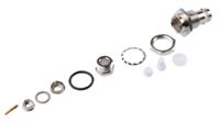 j01001a1223 Telegartner, Jack Panel Mount BNC Connector, 50Ω, Clamp Termination, Straight Body