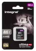 insdh32g10-80u1 Integral Memory 32 GB SDHC SD Card, Class 10, UHS-1 U1