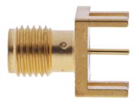 142-0701-801 Cinch SMA Series, Jack Edge Mount SMA Connector, 50Ω, Solder Termination, Straight Body