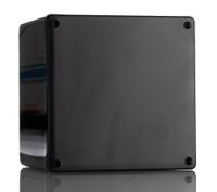 1591vsbk Hammond 1591 Series Black ABS Enclosure, IP54, Black Lid, 119 x 119 x 89mm