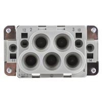 09380082701 HARTING Heavy Duty Power Connector Insert, 63A, Female, Han-Com Series, 4 Contacts