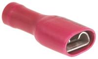 flvddf125-250a-s-lf JST FLVDDF Red Insulated Female Spade Connector, Receptacle, 6.35 x 0.8mm Tab Size, 0.25mm² to 1.65mm²