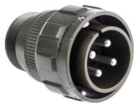 97b-3106a-22-22p-hd Amphenol Limited, 97B, Brass 4 Way Cable Mount MIL Spec Circular Connector Plug, Pin Contacts,Shell Size 22, Bayonet