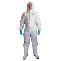 2510400005 Chemsplash White Disposable Coverall, M