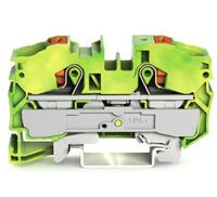 2216-1207 WAGO TOPJOB S, 2216 Series Earth Terminal Block, 16mm², Single-Level, Push-In Cage Clamp Termination, ATEX,