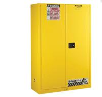 jcb8945201 Justrite Yellow Steel Lockable 2 Door Flammable Cabinet, 1651mm x 1092mm x 457mm