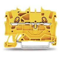 2001-1206 WAGO  TOPJOB S Series Yellow, 1.5mm², 1-Level, Push-In Cage Clamp Termination, ATEX, EAC Ex, IECEx