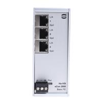 24020030010 HARTING DIN Rail Mount Industrial Ethernet Switch, 3 RJ45 Ports, 10/100Mbit/s Transmission, 24V dc