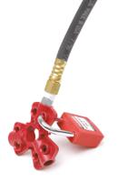 assy-pneumatic-quick-disc-lo-1-pack Brady Red 1-Lock Glass-Reinforced Nylon Pneumatic Hose Lockouts, 7.87mm Shackle, 12mm Attachment