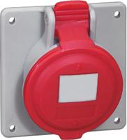 5-552-89 Legrand, P17 Tempra Pro IP44 Red Panel Mount 3P + N + E Industrial Power Socket, Rated At 32A, 415 V