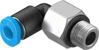 qsml-m5-2 Festo Elbow Threaded Adaptor, M5 Male to Push In 2 mm, Threaded-to-Tube Connection Style, 133031