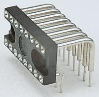 leh-320-s900-95 E-TEC 2.54mm Pitch Right Angle 20 Way, Through Hole Turned Pin Closed Frame IC Dip Socket