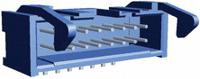 2-1761607-1 TE Connectivity AMP-LATCH Series Right Angle Through Hole PCB Header, 6 Contact(s), 2.54 mm Pitch, 2 Row, Shrouded