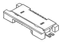54548-0671 Molex, 54548 0.5mm Pitch 6 Way Right Angle Female FPC Connector, ZIF