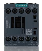 3rt2017-1ap02 Siemens Sirius Innovation 3RT2 3 Pole Contactor, 3NO, 12 A (AC3), 5.5 kW (AC3), 230 V ac Coil