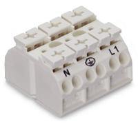 862-2603 WAGO 862 Series Terminal Strip, 3-Way, 32A, 20 → 12 AWG Wire, Push-In Cage Clamp Termination