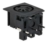 491-087 RS PRO 5 Pole Right Angle Din Socket, 2A, 100 V ac, Push-In, Female, Through Hole