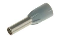 0-376-66 Legrand Starfix Series Insulated Crimp Bootlace Ferrule, 8mm Pin Length, 2.6mm Pin Diameter, 2.5mm² Wire Size, Grey