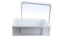 ekpe-180-t-enclosure Fibox EK Series Grey Polycarbonate Enclosure, IP66, IP67, Flanged, Transparent Lid, 380 x 280 x 180mm