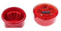 pss-0094 Klaxon PSS Series Red Sounder Beacon, 110 → 230 V ac, IP65, Base Mount, 102dB at 1 Metre