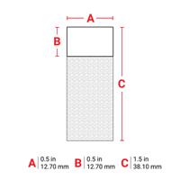 m6-29-417 Brady B-417 White, Transparent Label, 12.70mm Width, 12.70mm Height, 500 Qty