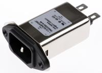 fn9222eu-6-06 Schaffner 6A, 250 V ac Male Panel Mount IEC Filter FN9222EU-6-06, Faston